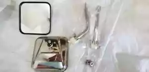 Genuine Steel SS418 Mirror Kit Stainless for Jeep CJ & Wrangler 76-95 - Foto 1 di 5