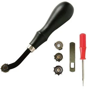 Craft Sha Leathercraft Sewing Tool Roulette Leather Overstitch Spacer Wheel Set - Photo 1 sur 3