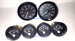 Smiths Replica Kit- Elec Temp Oil Fuel Volt Gauge Speedo 0-180 mph Tacho 85 mmBB - Picture 1 of 3