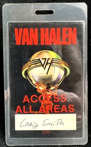 VAN HALEN 1986 5150 Laminated Backstage Pass Stage Used - Picture 1 of 1