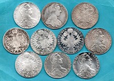 10 MARIA THERESA SILVER THALER COINS WITH 1780 DATE. INVESTMENT JOB LOT. AUSTRIA
