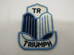 OLD VINTAGE TRIUMPH TR RACING CAR AUTO HAT JACKET PATCH OLD SCHOOL   - Picture 1 of 2