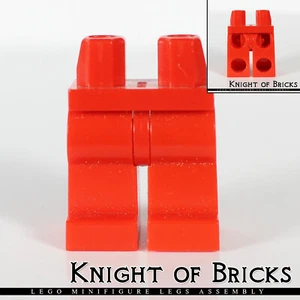 LEGO Minifigure Legs RED Solid Plain Jean - Picture 1 of 4