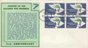 1234  5c   ALLIANCE FOR PEACE  - Von Ohlen cachet - Block of 4 - Picture 1 of 1