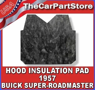Under Hood Heat Insulation Pad Sound Shield Liner 1957 Buick Super Roadmaster Foto 1 de 2