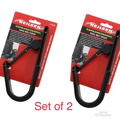 2x Scaffolding/Universal Power Tool Belt Hook Impact Drill Holder Neilsen CT5548 - Image 1 of 4