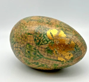 Large Decoupage Ceramic Egg Figure - Made in Mexico - Easter or Anytime Decor - Picture 1 of 16