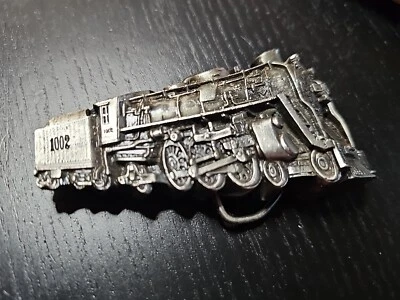 Bergamot Brass Works Belt Buckle Vintage 70s Steam Engine Locomotive Train 1002 - Image 1 of 4