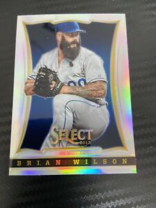 2013 Select Silver Brian Wilson Baseball Card 50 Los Angeles Dodgers 