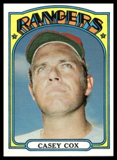 1972 Topps #231 Casey Cox Texas Rangers EX-EXMINT SET BREAK!