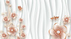 VLIES Fototapete-ABSTRAKT DESIGN-(2250V)-Blumen Perlen Diamanten V&#246;gel Luxus xxl