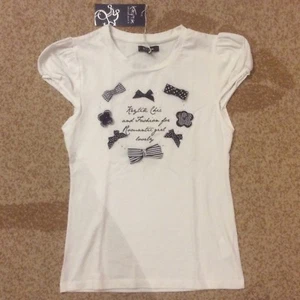 NWT Girls dressy top with decorative details. Size 12-14y.o. Cotton - Picture 1 of 4