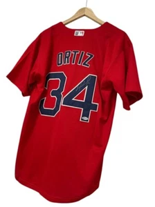 AUTOGRAPHED DAVID ORTIZ RED JERSEY (SIZE M) SIGNED BECKETT AUTHENTICATION - Picture 1 of 8