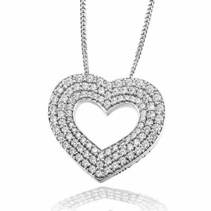 Goldmaid Damen Collier 925 Sterlingsilber Herz 89 Zirkonia Brillantschliff NEU - Bild 1 von 2