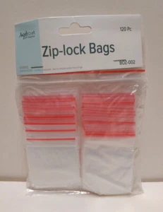Craft Organizer Poly Clear Plastic Zip-lock Bags 120 ct Sealed Reclosable 2"x 3" - Picture 1 of 3