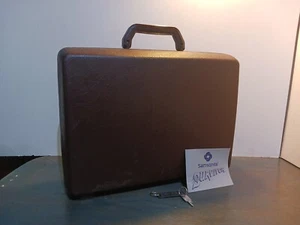 Vtg. Samsonite Delegate Survivor Briefcase Attache Case Hard Shell Brown W/ Key - Bild 1 von 14