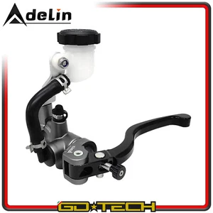 POMPA FRENO RADIALE POSTERIORE FRIZIONE IDRAULICA 16x18mm MOTO SCOOTER Grigia SX - Bild 1 von 5