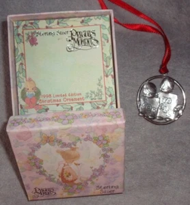 NEU 1998 Precious Moments Sterlingsilber Weihnachtsschmuck Anhänger Medaillon - Bild 1 von 1