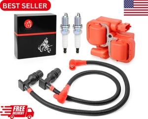 Bobina de encendido y bujía con tapa de cable compatible con Polaris Ranger Crew 800 - Imagen 1 de 5