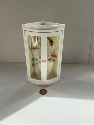 1:12 Eck Duschkabine mit Armaturen, Duschkopf, Spiegel, Handtuchhalter - Puppenhaus - Bild 1 von 4