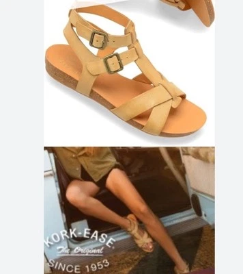 Kork-Ease Womens Tish Tan Leather Cork Wedge Sandal Sz 11 - Image 1 of 4