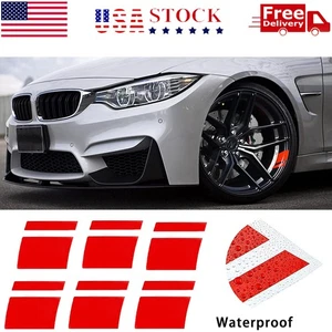6PCS Reflective Car Wheel Rim Vinyl Decal Sticker Car Accessories For 16"-21" - Picture 1 of 10