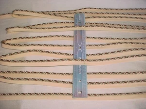 16Y D'KEI C1411 METALLIC GOLD SPICE DOUBLE LIP CORD DRAPERY UPHOLSTERY TRIM - Picture 1 of 3