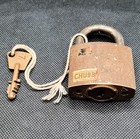 Vintage Chubb AVA Brass High Security Padlock With Original Key