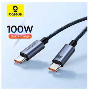 Baseus Câble USB-C Chargeur Rapide 100W pour iPhone 16 Pro Max MacBook Samsung - Photo 1 sur 10