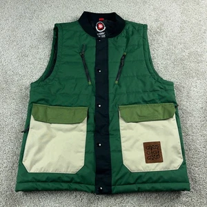 686 Vest Mens Medium Green Black Insulated Skiing Snowboarding Waterproof Ski - Picture 1 of 11