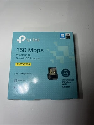 TP-Link TL-WN725N 150Mbps Wireless-N NANO USB Adatper WiFi Mac Windows - Image 1 of 2