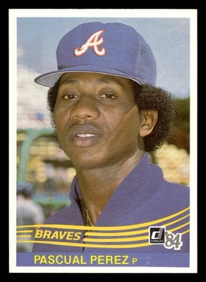 1984 Donruss Pascual Perez #507 Atlanta Braves HIGH GRADE SETBREAK BEAUTY! - Image 1 of 2