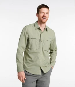 LL Bean Shirt Men 3XL XXXL Tropicwear Long Sleeve UPF Vented Fish Hike 515888 - Picture 1 of 14