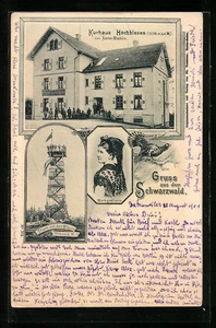 Ansichtskarte Badenweiler, Kurhaus Hochblauen, Thurm auf dem Blauen 1901  - Picture 1 of 2