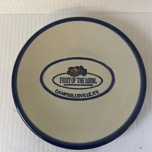 Plato de postre de cerámica Louisville con logotipo de fruta del telar años 80 de colección - Imagen 1 de 5