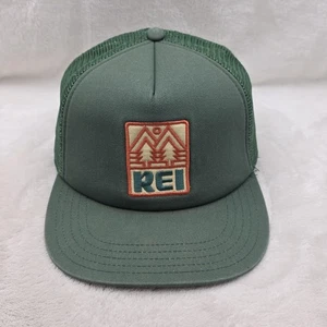 REI Co Op Mütze Kappe Herren Druckknopflasche grün Mesh Trucker Patch Outdoor Wandern Camp - Bild 1 von 9