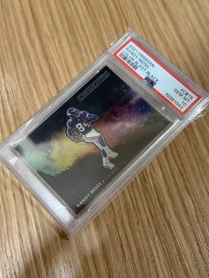 2021 Panini Obsidian Randy Moss Color Blast Black PSA 10 - Image 1 of 4