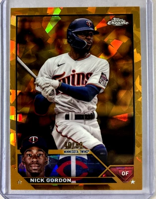 Gold Refractor #/50- 2023 Topps Cromo Zafiro #357- Nick Gordon Sp Foto 1 de 2