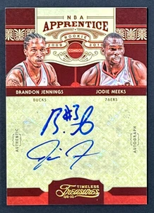 2009-10 TIMELESS TREASURES AUTO BRANDON JENNINGS SIGNED JODIE MEEKS /25 - Picture 1 of 2