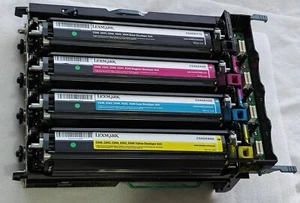 Genuine Lexmark C543 Full Set Developers C540X41G C540X42G C540X43G C540X44G NEW - Picture 1 of 6