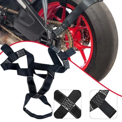 Spanngurte Zurrgurte Schwarz Reifengurte Autotransport Radsicherung Motorrad DE - Bild 1 von 4