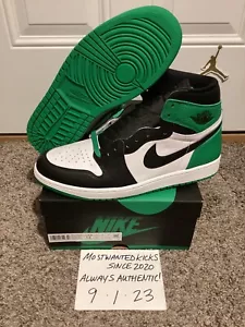 DS 2023 Nike Air Jordan Retro 1 OG High Lucky Green Men’s Sz 12 - Picture 1 of 10