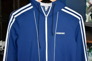 Vtg 70s Adidas Scoop Pocket Tracksuit Top Jacket West Germany Mens XS Womens M - Picture 1 of 11