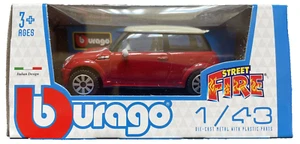 Bburago Mini Cooper S 1:43 Modellauto Spielzeug Street Fire OVP Geschenk Kinder - Bild 1 von 13