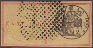 F-EX16992 FRANCE REVENUE S.XIX TAXE D´ENGAGEMENT EMBOSSED - Picture 1 of 1