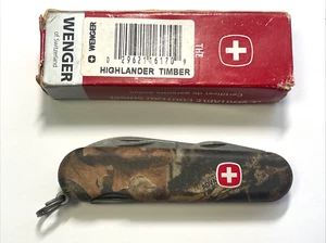 Wenger Highlander Timber Camo Swiss Army Pocket Knife Excellent - Picture 1 of 12