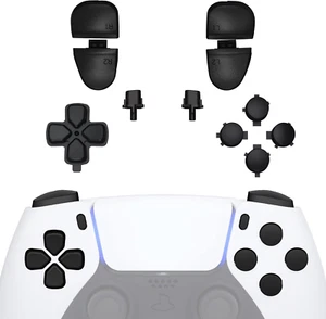 Replacement D-Pad R1 L1 R2 L2 Triggers Share Options Face Buttons, Black Full Se - Picture 1 of 4