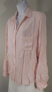LA VI BY SAM & LAVI ANTHROPOLOGIE NWT Women's Pink Button Front Long Sleeve B... - Picture 1 of 6