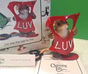 Charming Tails CUT OUT FOR LOV' IN YOU Valentine's Day Love Mackenzie Figurine - Picture 1 of 6