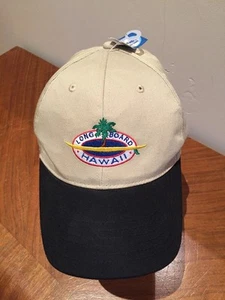 Hawaii Long Board Cap Hat Beige:Black Snap Back NWTs - Picture 1 of 9